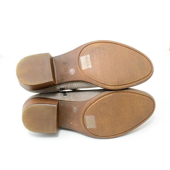 Lucky Brand Boots Womens 8.5 M Bayley 2 Ankle Booties Heels Zipper Brown Leather - Picture 6 of 8